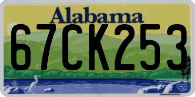 AL license plate 67CK253