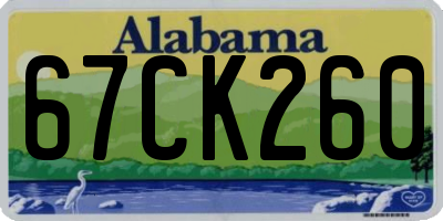 AL license plate 67CK260