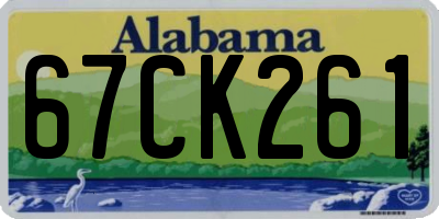 AL license plate 67CK261