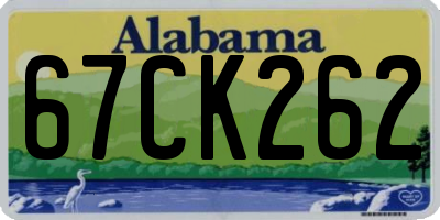 AL license plate 67CK262