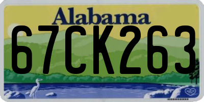 AL license plate 67CK263