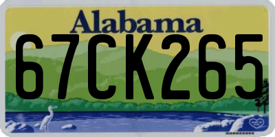 AL license plate 67CK265
