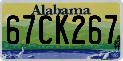 AL license plate 67CK267