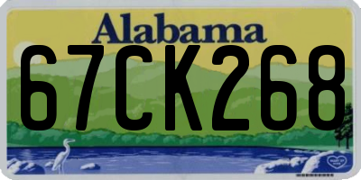 AL license plate 67CK268