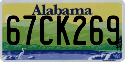 AL license plate 67CK269