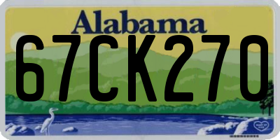 AL license plate 67CK270