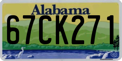 AL license plate 67CK271