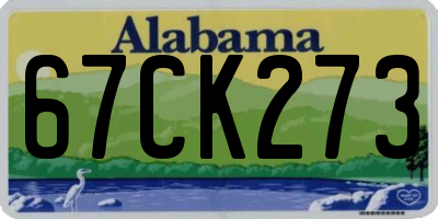 AL license plate 67CK273