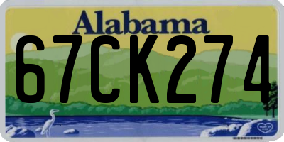 AL license plate 67CK274