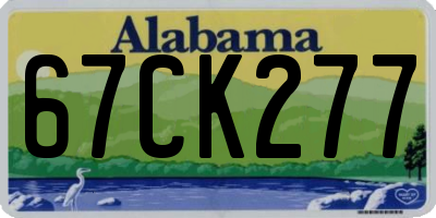 AL license plate 67CK277