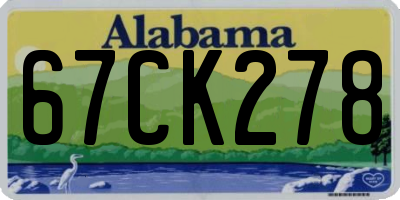 AL license plate 67CK278