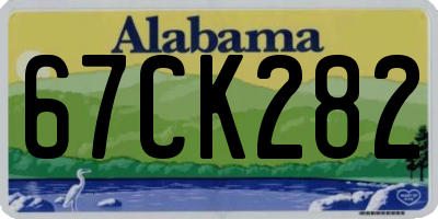 AL license plate 67CK282