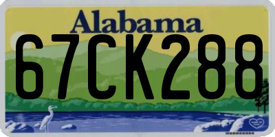 AL license plate 67CK288