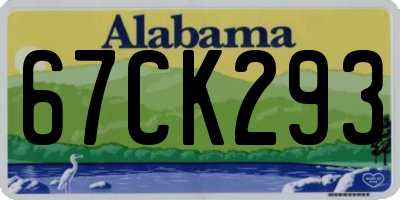 AL license plate 67CK293