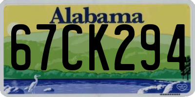 AL license plate 67CK294