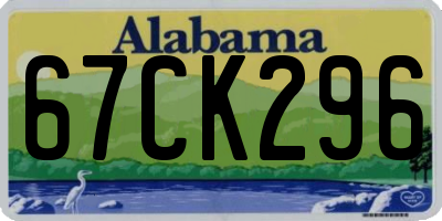 AL license plate 67CK296