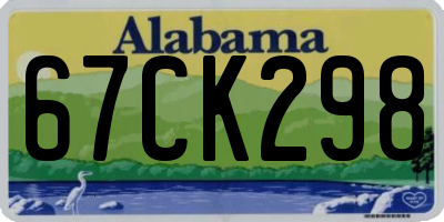 AL license plate 67CK298