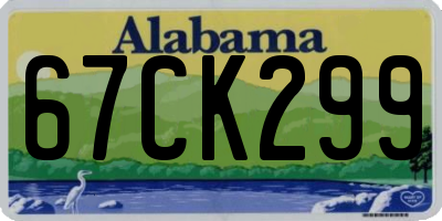 AL license plate 67CK299
