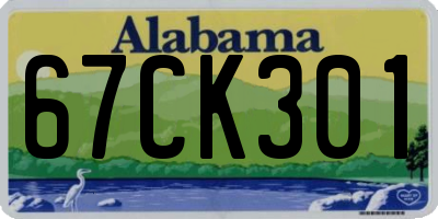 AL license plate 67CK301