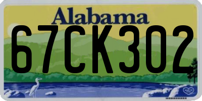 AL license plate 67CK302