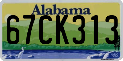 AL license plate 67CK313