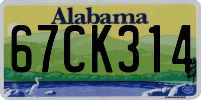 AL license plate 67CK314