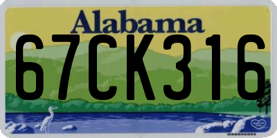AL license plate 67CK316