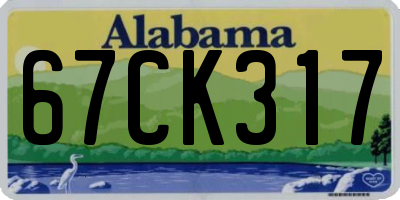 AL license plate 67CK317
