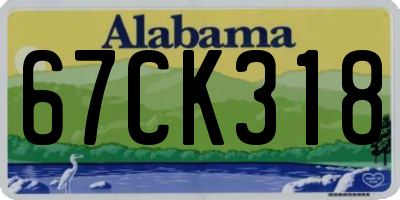 AL license plate 67CK318