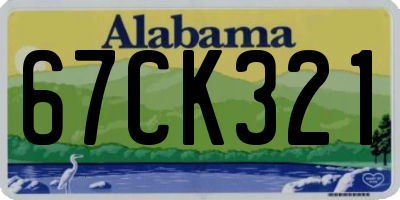 AL license plate 67CK321
