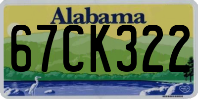 AL license plate 67CK322