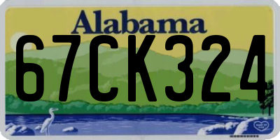 AL license plate 67CK324