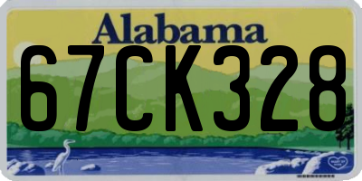 AL license plate 67CK328