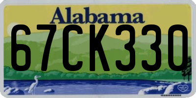 AL license plate 67CK330