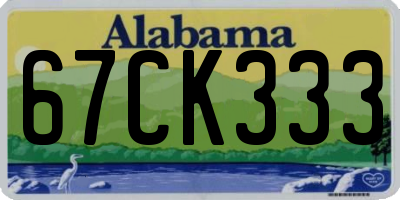 AL license plate 67CK333
