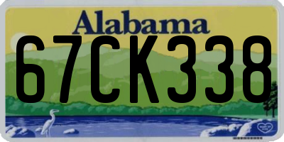 AL license plate 67CK338