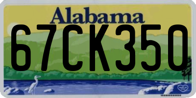 AL license plate 67CK350