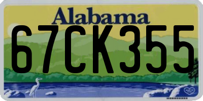 AL license plate 67CK355