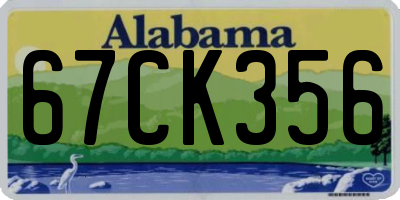 AL license plate 67CK356