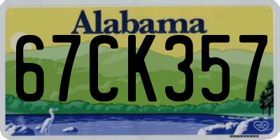 AL license plate 67CK357