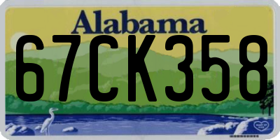 AL license plate 67CK358