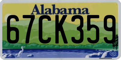 AL license plate 67CK359