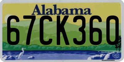 AL license plate 67CK360