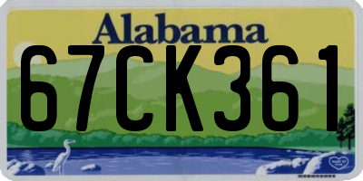 AL license plate 67CK361