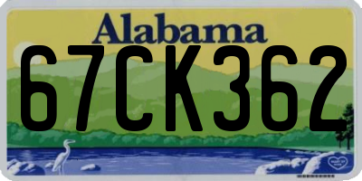 AL license plate 67CK362