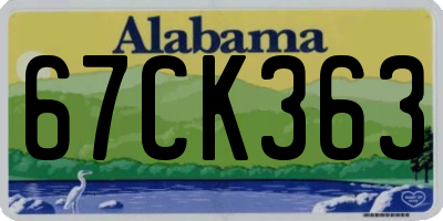 AL license plate 67CK363
