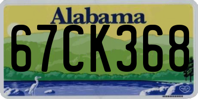 AL license plate 67CK368