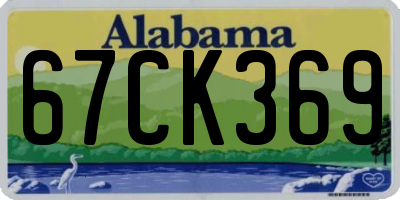 AL license plate 67CK369