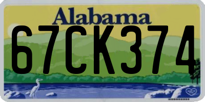 AL license plate 67CK374