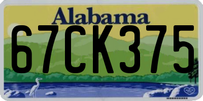 AL license plate 67CK375
